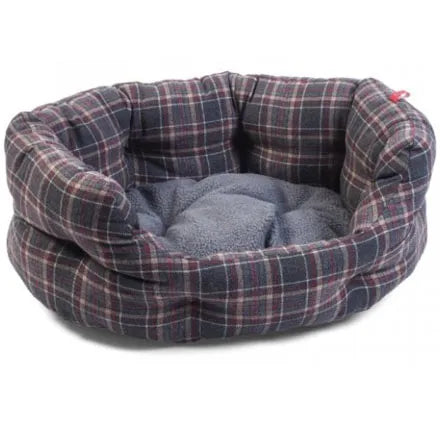 Plaid Oval Bed