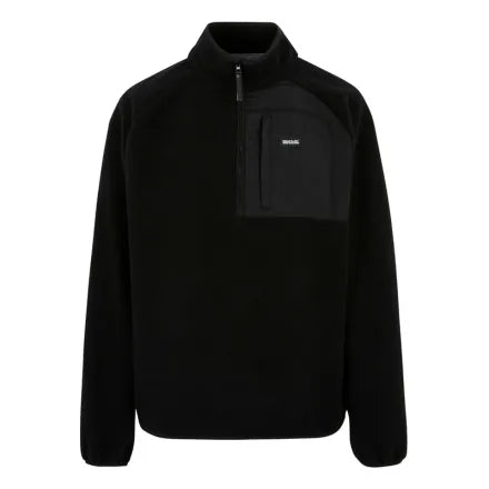 Regatta Men's Frankie Borg Half Zip Fleece Black XXL