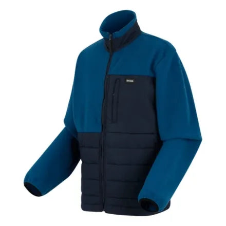 Regatta Men's Frankie Borg Hybrid Full Zip Fleece Navy Blue XXL