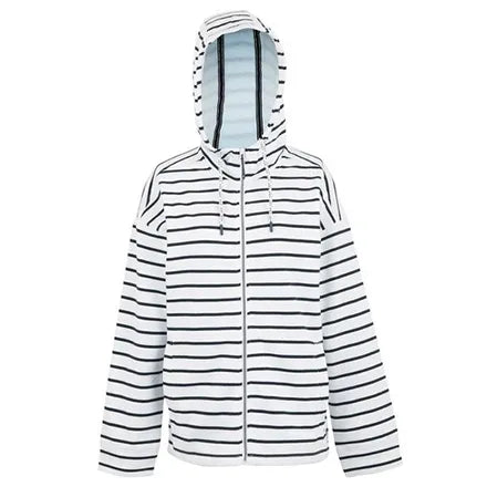 Regatta Women's Bayletta II Full Zip Hoody White Navy Stripe 18