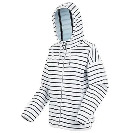 Regatta Women's Bayletta II Full Zip Hoody White Navy Stripe 18