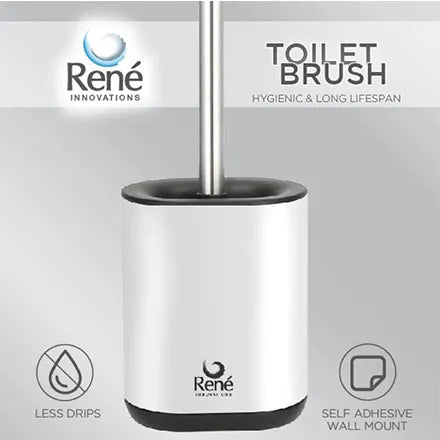Rene Silicone Toilet Brush White