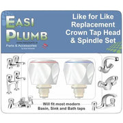 EP Pair of Replacement Crown Tap Heads & Spindles Only