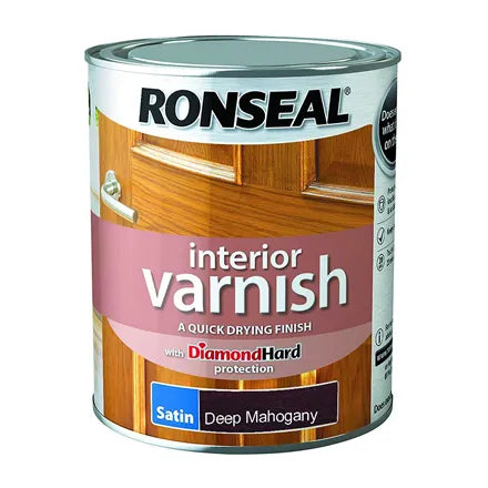 Ronseal Interior Varnish Deep Mahogany Satin