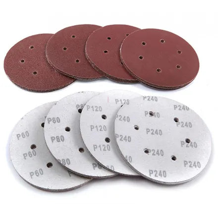 Silverline Hook & Loop Discs Punched 125mm 10pce