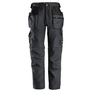 Snickers 6224 AllroundWork, Canvas+ Stretch Work Trousers+ HP Steelgrey