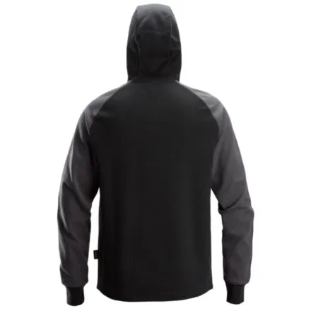 Snickers 2842 Two-Coloured Half-Zip Hoodie Black \ Steel Grey