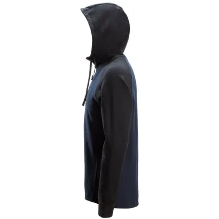 Snickers 2842 Two-Coloured Half-Zip Hoodie Navy \ Black 3XL