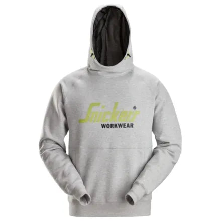Snickers 2845 Logo Hoodie Grey Melange 3XL