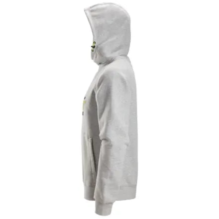 Snickers 2845 Logo Hoodie Grey Melange 3XL