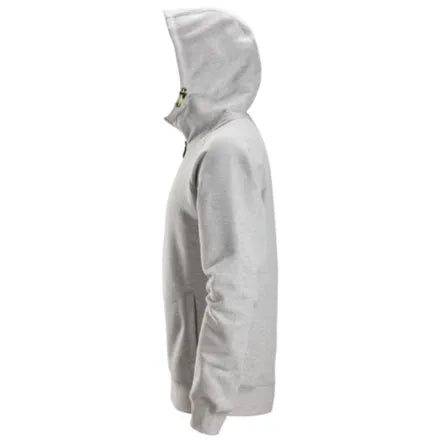 Snickers 2846 Logo Full-Zip Hoodie Grey Melange 3XL