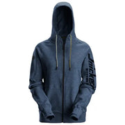 Snickers 2877 Women's Logo Full-Zip Hoodie Dark Navy Melange 2XL