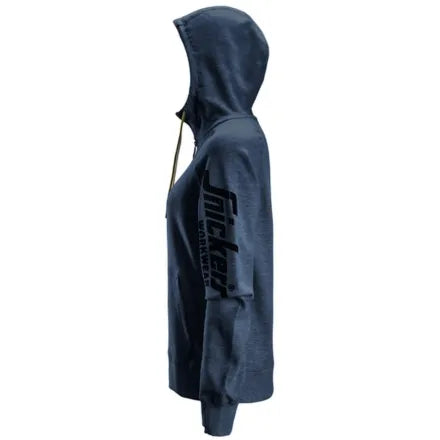 Snickers 2877 Women's Logo Full-Zip Hoodie Dark Navy Melange 2XL