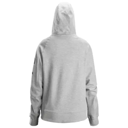 Snickers 2877 Women's Logo Full-Zip Hoodie Grey Melange