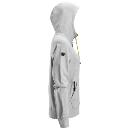 Snickers 2877 Women's Logo Full-Zip Hoodie Grey Melange 2XL