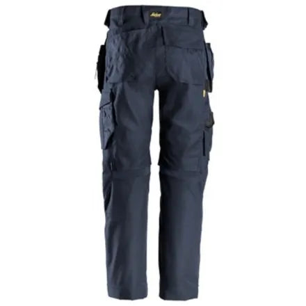 Snickers 6224 AllroundWork Canvas Stretch Work Trousers Holster Pockets Navy 39W x 35L (156)