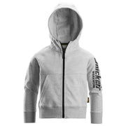 Snickers 7512 Junior Logo Full-Zip Hoodie Grey Melange 12 - 14 Years (158 / 164)