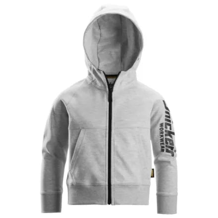 Snickers 7512 Junior Logo Full-Zip Hoodie Grey Melange 12 - 14 Years (158 / 164)