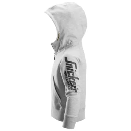 Snickers 7512 Junior Logo Full-Zip Hoodie Grey Melange 12 - 14 Years (158 / 164)