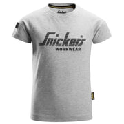 Snickers 7514 Junior Logo T-Shirt Grey Melange 12 - 14 Years (158 / 164)