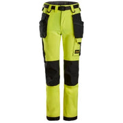 Snickers 7575 AllroundWork Junior 4-way Stretch Trousers Neon Yellow 13 - 14 Years (164)