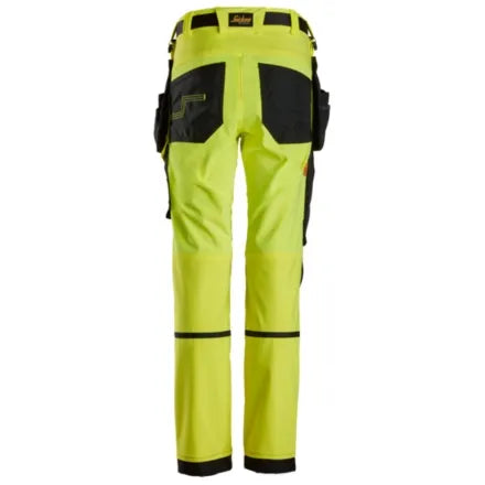 Snickers 7575 AllroundWork Junior 4-way Stretch Trousers Neon Yellow 13 - 14 Years (164)