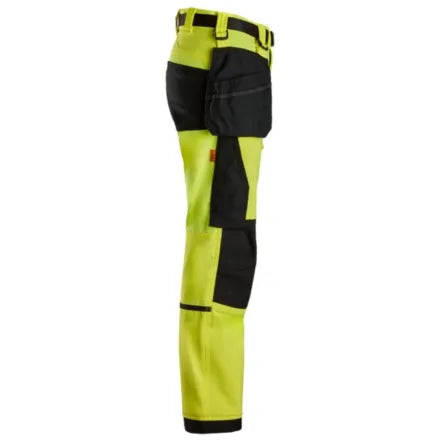 Snickers 7575 AllroundWork Junior 4-way Stretch Trousers Neon Yellow 13 - 14 Years (164)