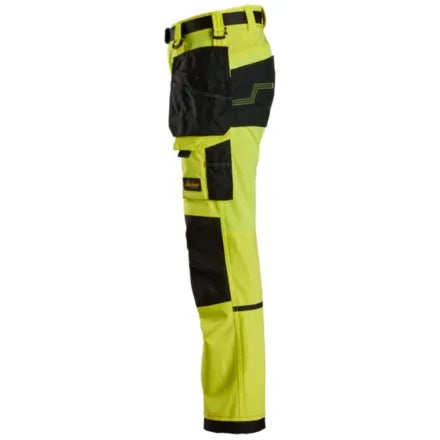 Snickers 7575 AllroundWork Junior 4-way Stretch Trousers Neon Yellow 13 - 14 Years (164)