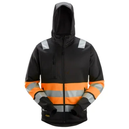 Snickers 8038 Full Zip Hi-Vis Hoodie Class 1 Orange 3XL