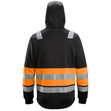 Snickers 8038 Full Zip Hi-Vis Hoodie Class 1 Orange