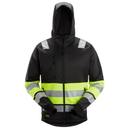 Snickers 8038 Full Zip Hi-Vis Hoodie Class 1 Yellow 3XL