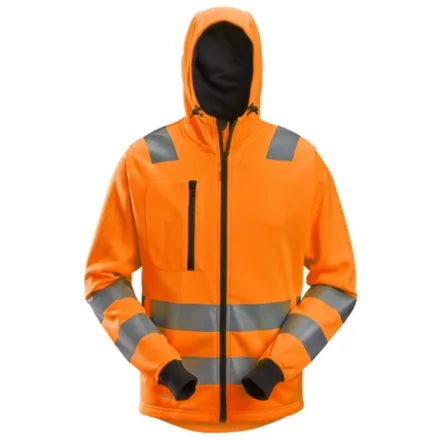 Snickers 8039 Hi-Vis Full Zip Hoodie Class 2/3 Orange 3XL