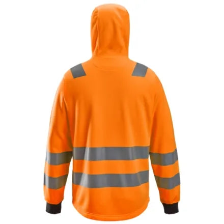 Snickers 8039 Hi-Vis Full Zip Hoodie Class 2/3 Orange