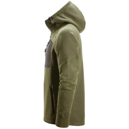 Snickers 8041 Fleece Hoodie Khaki Green \ Black 3XL