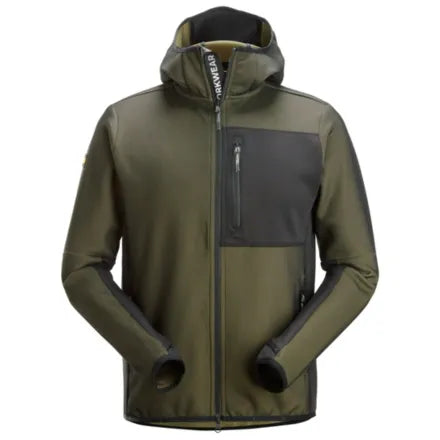 Snickers 8044 Full Zip Midlayer Hoodie Khaki Green \ Black 3XL