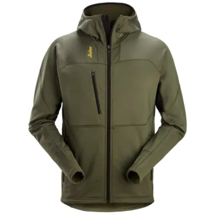 Snickers 9420 Thermal Body Mapping Fleece Full-Zip Hoodie Khaki Green 3XL