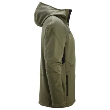 Snickers 9420 Thermal Body Mapping Fleece Full-Zip Hoodie Khaki Green 3XL