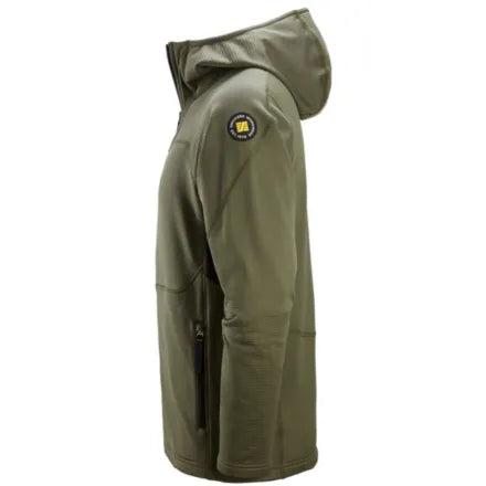 Snickers 9420 Thermal Body Mapping Fleece Full-Zip Hoodie Khaki Green 3XL