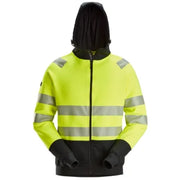 Snickers Class 2 Full Zip Hoodie High Vis Yellow \ Black 4XL