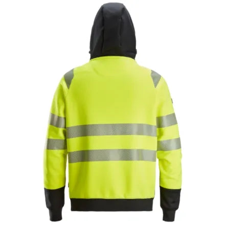 Snickers Class 2 Full Zip Hoodie High Vis Yellow \ Black