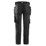 Snickers 6241 AllroundWork Stretch Trousers Slim Fit in Black 36W X 35L (152)