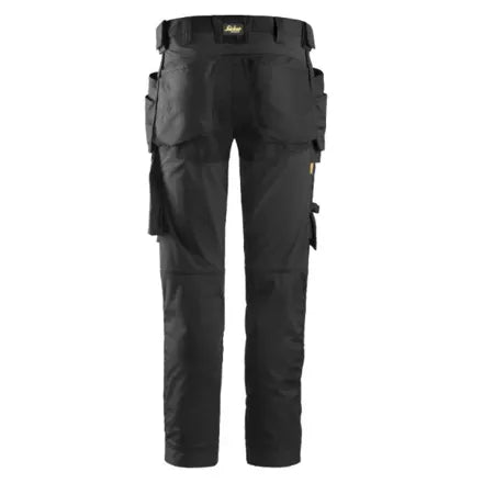Snickers 6241 AllroundWork Stretch Trousers Slim Fit in Black 36W X 35L (152)