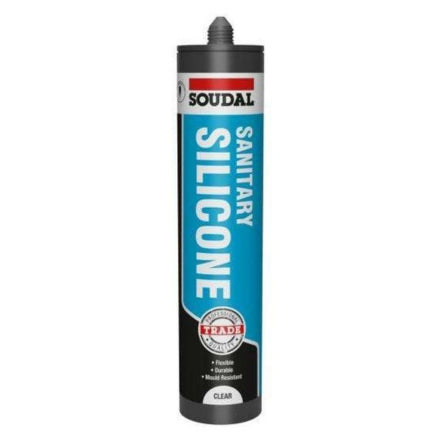Soudal Sanitary Silicone 290ml With Fungicide Clear