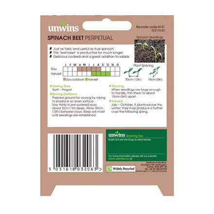 Unwins Spinach Beet Perpetual