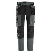 Snickers 6218 AllroundWork Stretch Trousers in Steel Grey/Black 36Wx37L (252)