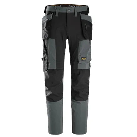 Snickers 6218 AllroundWork Stretch Trousers in Steel Grey/Black