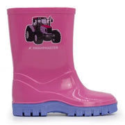 Swampmaster Junior Tractor Wellington Boot Pink / Lilac