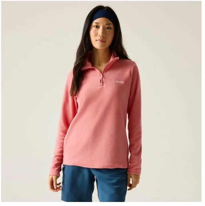 Women's Sweethart Lightweight Half-Zip Fleece Peach Pink 8