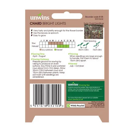 Unwins Swiss Chard Bright Lights