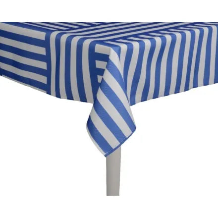 Tablecloth Outdoor Blue Stripe Pattern - Asst
